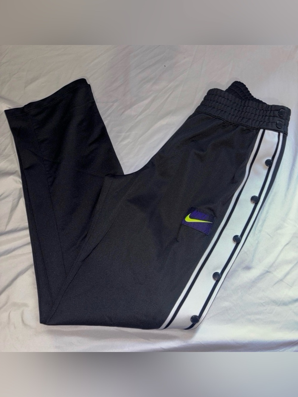 Nike Track Pants Snap Button Side Stripe Athletic men